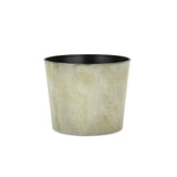 7" Gray Recycled Plastic Indoor Outdoor Round Pot Planter