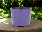 7" Navy Blue Recycled Plastic Indoor Outdoor Round Pot Planter
