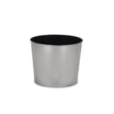 7" Silver Recycled Plastic Indoor Outdoor Round Pot Planter