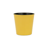 7" Yellow Recycled Plastic Indoor Outdoor Round Pot Planter