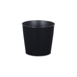 7" Black Recycled Plastic Indoor Outdoor Round Pot Planter