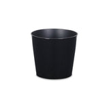 7" Black Recycled Plastic Indoor Outdoor Round Pot Planter