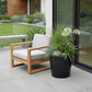 7" Black Recycled Plastic Indoor Outdoor Round Pot Planter