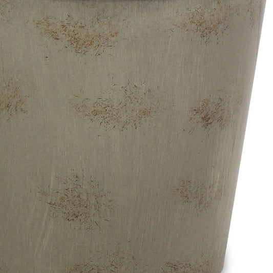 7" Gray Recycled Plastic Indoor Outdoor Round Pot Planter