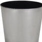 7" Silver Recycled Plastic Indoor Outdoor Round Pot Planter