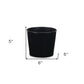 6" Black Recycled Plastic Indoor Outdoor Round Pot Planter