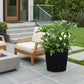 6" Black Recycled Plastic Indoor Outdoor Round Pot Planter