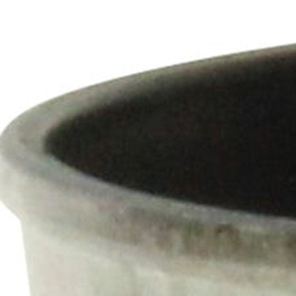 6" Gray Recycled Plastic Indoor Outdoor Round Pot Planter