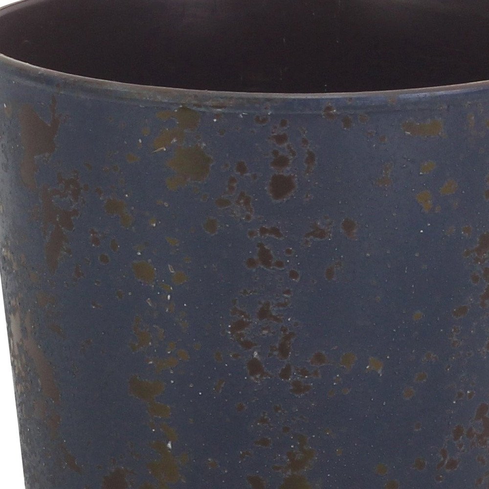 6" Blue Recycled Plastic Indoor Outdoor Round Pot Planter