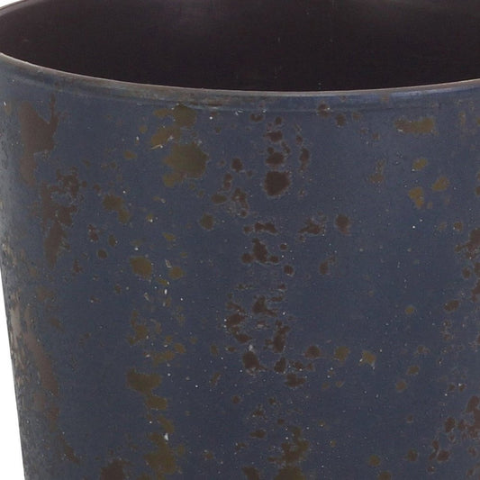 6" Blue Recycled Plastic Indoor Outdoor Round Pot Planter