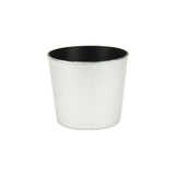 6" Silver Recycled Plastic Indoor Outdoor Round Pot Planter