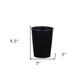 5" Black Recycled Plastic Indoor Outdoor Round Pot Planter