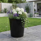 5" Black Recycled Plastic Indoor Outdoor Round Pot Planter
