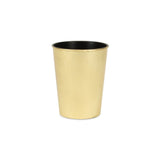 5" Gold Recycled Plastic Indoor Outdoor Round Pot Planter
