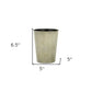 5" Gray Recycled Plastic Indoor Outdoor Round Pot Planter