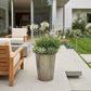 5" Gray Recycled Plastic Indoor Outdoor Round Pot Planter