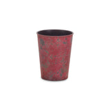 5" Red Recycled Plastic Indoor Outdoor Round Pot Planter