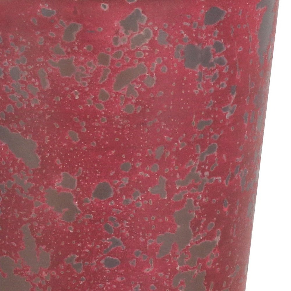 5" Red Recycled Plastic Indoor Outdoor Round Pot Planter