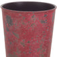 5" Red Recycled Plastic Indoor Outdoor Round Pot Planter