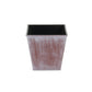 5" Brown and Off White Textural Tone On Tone Recycled Plastic Indoor Outdoor Square Pot Planter