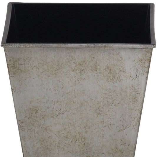 5" Gray Recycled Plastic Indoor Outdoor Square Pot Planter