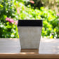 5" Gray Recycled Plastic Indoor Outdoor Square Pot Planter