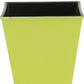 5" Lime Green Recycled Plastic Indoor Outdoor Square Pot Planter