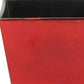 5" Red Recycled Plastic Indoor Outdoor Square Pot Planter