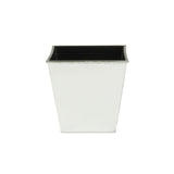 5" Silver Recycled Plastic Indoor Outdoor Square Pot Planter