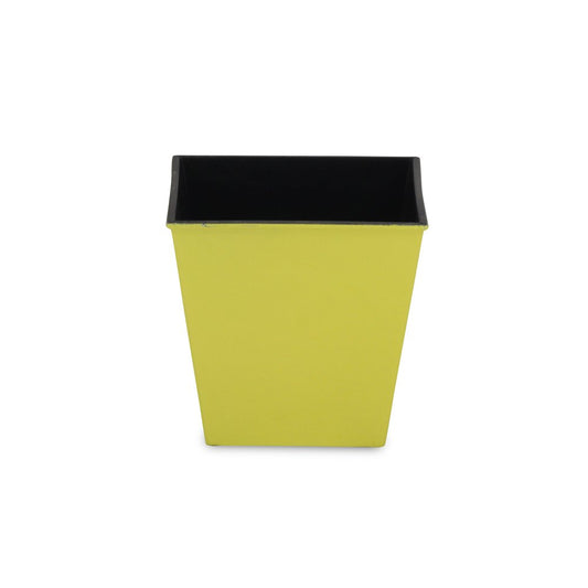 5" Yellow Recycled Plastic Indoor Outdoor Square Pot Planter