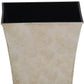 7" Cream Recycled Plastic Indoor Outdoor Square Pot Planter