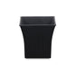 7" Black Recycled Plastic Indoor Outdoor Square Pot Planter