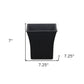 7" Black Recycled Plastic Indoor Outdoor Square Pot Planter