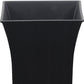 7" Black Recycled Plastic Indoor Outdoor Square Pot Planter