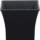 7" Black Recycled Plastic Indoor Outdoor Square Pot Planter