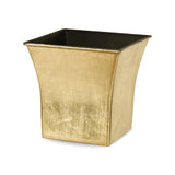 7" Gold Recycled Plastic Indoor Outdoor Square Pot Planter