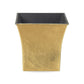 7" Gold Recycled Plastic Indoor Outdoor Square Pot Planter