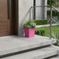 7" Hot Pink Recycled Plastic Indoor Outdoor Square Pot Planter