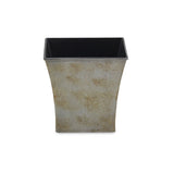 7" Gray Recycled Plastic Indoor Outdoor Square Pot Planter