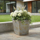 7" Gray Recycled Plastic Indoor Outdoor Square Pot Planter