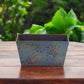 8" Blue Recycled Plastic Indoor Outdoor Rectangular Planter Box