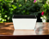 8" Silver Recycled Plastic Indoor Outdoor Rectangular Planter Box