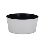 12" White Recycled Plastic Indoor Outdoor Round Pot Planter