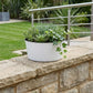 12" White Recycled Plastic Indoor Outdoor Round Pot Planter