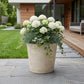 5" Cream Recycled Plastic Indoor Outdoor Round Pot Planter