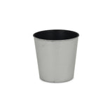5" Silver Recycled Plastic Indoor Outdoor Round Pot Planter