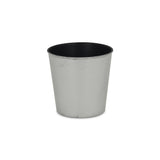 5" Silver Recycled Plastic Indoor Outdoor Round Pot Planter