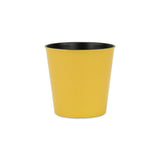 5" Yellow Recycled Plastic Indoor Outdoor Round Pot Planter