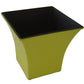 5" Yellow Recycled Plastic Indoor Outdoor Square Pot Planter