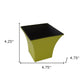 5" Yellow Recycled Plastic Indoor Outdoor Square Pot Planter
